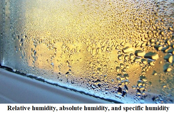 Relative Humidity vs Absolute humidity vs Specific humidity