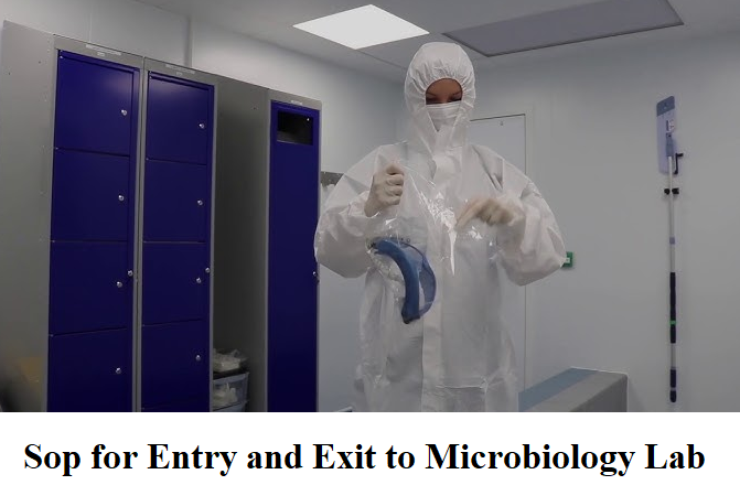 Sop for Entry and Exit to Microbiology Lab